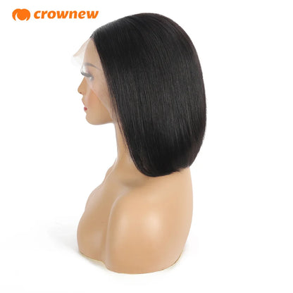 Bob Wig Human Hair Lace Front Wigs Human Hair Glueless Wigs Human Hair Hd Transparent 13X4 Straight Lace Frontal Bob Wigs