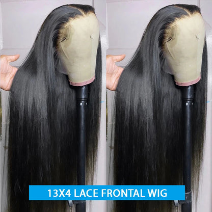 13X6 HD Transparent Lace Front Human Hair Wig for Women 13×4 Pre Plucked Remy Brazilian Straight Lace Front Wig 4×4 Glueless Wig