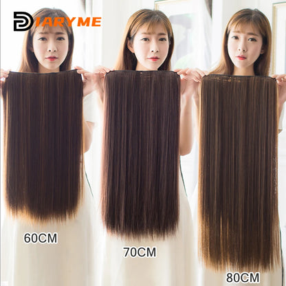 Synthetic 100cm Hair Extensions For Women Extra Long One Piece Clip-in Hair Extensions Hair Accessories Natural Fake Hairpieces