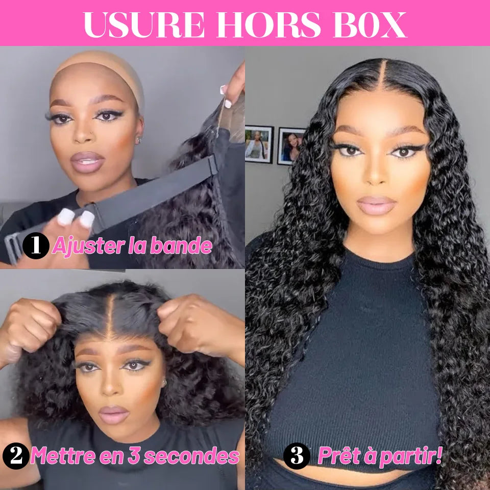 ISEE Wear Go Wig Brazilian Deep Wave Pre Bleached Knots 13x4 Lace Wigs 6x4 HD Glueless Pre Plucked Human Wigs Ready To Go