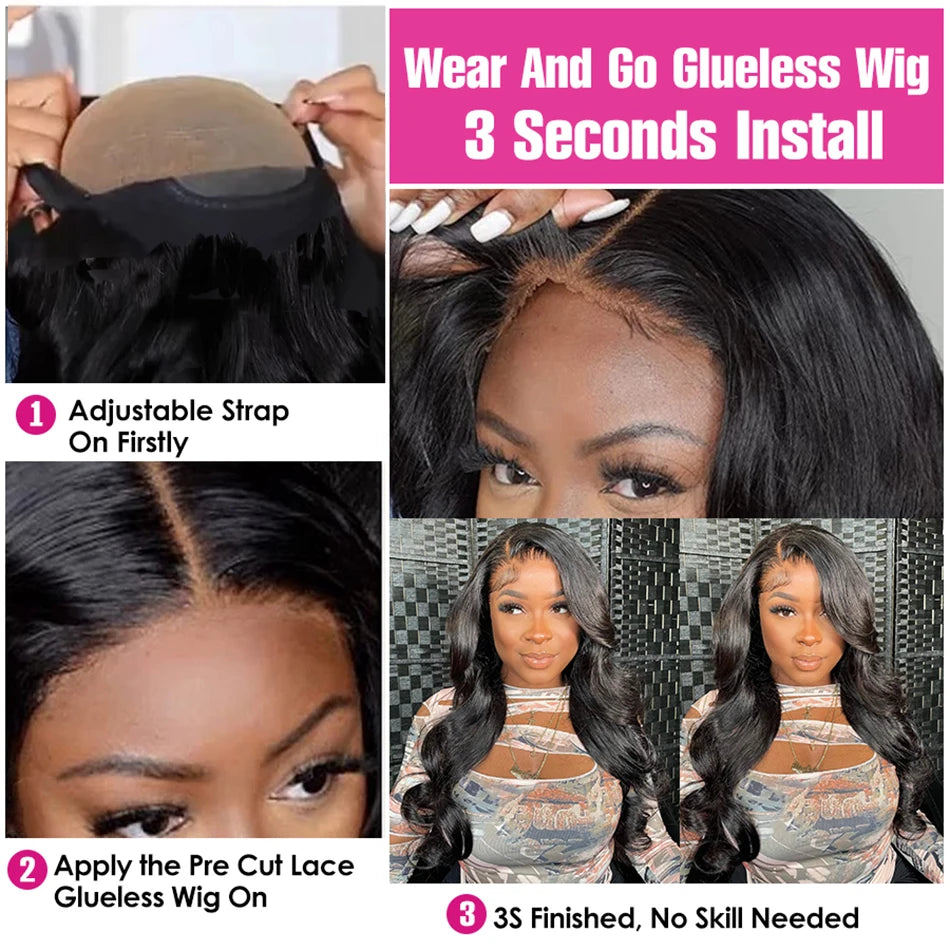 Highlight Glueless Wig Human Hair Body Wave Wigs Colored Hd Lace Front Wig 6X4 7x4 Glueless Wig Human Hair Ready To Wear And Go