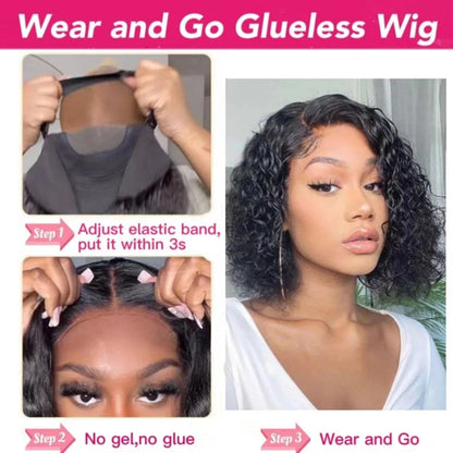 Wear and Go Glueless Bob Wig Human Hair for Beginners Glueless Bob Wigs Human Hair Pre Plucked Pre Cut Ready to Wear Bob Wig