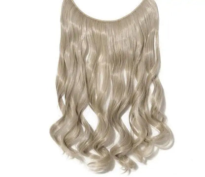 Invisible No Clips Hair Extensions-GOLD BLEACH BLONDE