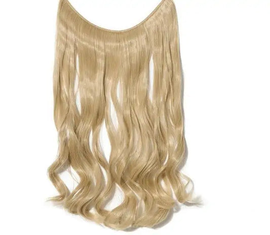 Invisible No Clips Hair Extensions-GOLD BLEACH BLONDE